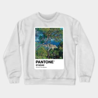 PANTONE MONET - Bordighera (1884) by Claude Monet swatch Crewneck Sweatshirt